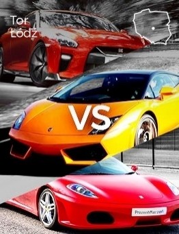 Jazda Lamborghini vs Ferrari vs Nissan – Tor Łódź