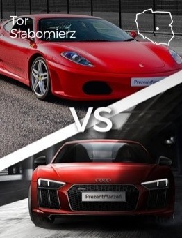 Jazda Ferrari F430 vs Audi R8 – Tor Słabomierz
 Ilość okrążeń-2 okrążenia