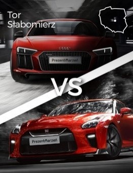 Jazda Audi R8 vs Nissan GT-R – Tor Słabomierz
 Ilość okrążeń-2 okrążenia