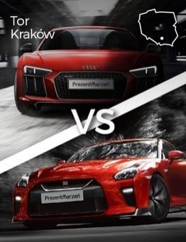 Jazda Audi R8 vs Nissan GT-R – Tor Kraków
 Ilość okrążeń-2 okrążenia