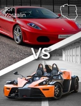 Jazda Ferrari F430 vs KTM X-BOW – Tor Koszalin