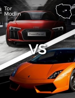 Jazda Lamborghini Gallardo vs Audi R8 – Tor Modlin
 Ilość okrążeń-2 okrążenia