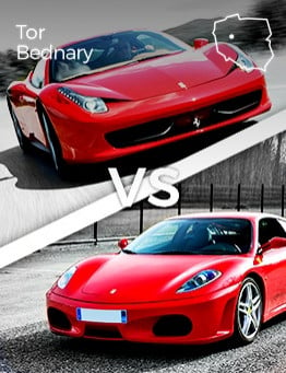 Jazda Ferrari F430 vs Ferrari 458 Italia – Tor Bednary