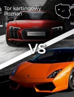 Jazda Lamborghini Gallardo vs Audi R8 – Tor kartingowy Poznań
 Ilość okrążeń-2 okrążenia