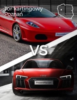 Jazda Ferrari F430 vs Audi R8 – Tor kartingowy Poznań
 Ilość okrążeń-2 okrążenia