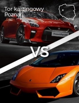 Jazda Lamborghini Gallardo vs Nissan GT-R – Tor kartingowy Poznań
 Ilość okrążeń-2 okrążenia