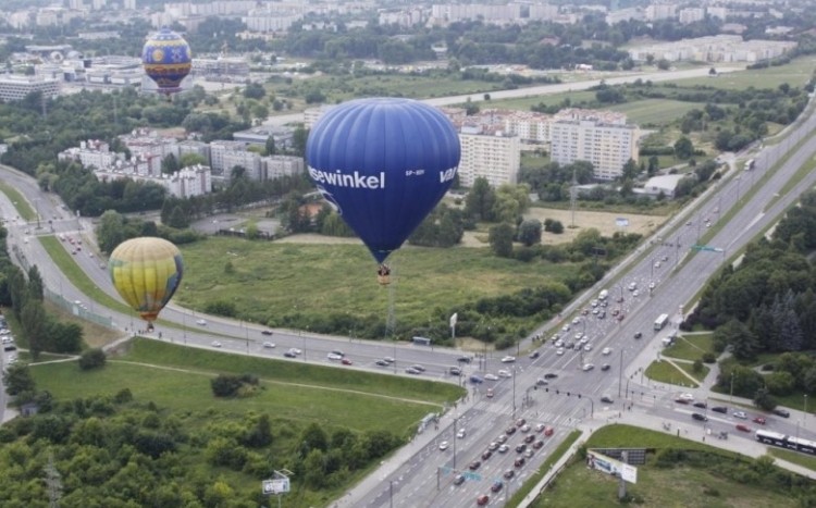 widok z lotu balonem
