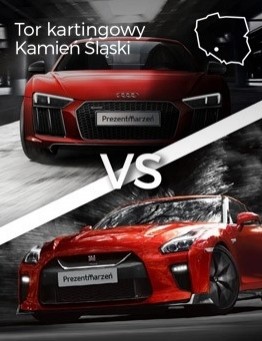 Jazda Audi R8 vs Nissan GT-R – Tor kartingowy Silesia Ring
 Ilość okrążeń-2 okrążenia
