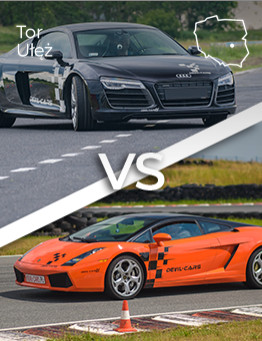 Jazda Lamborghini Gallardo vs Audi R8 V10 – Tor Ułęż