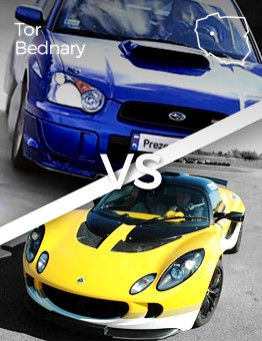 Jazda Lotus Exige vs Subaru Impreza – Tor Bednary