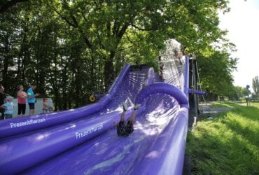 Człowiek podczas Water Slide