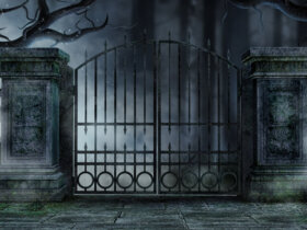 brama cmentarza halloween