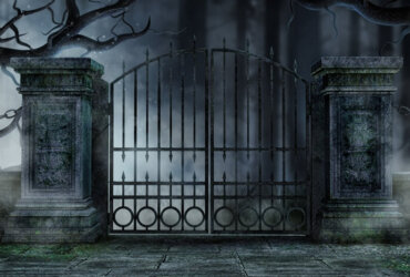 brama cmentarza halloween