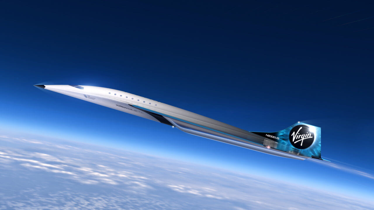 Model supersonicznego samolotu Mach 3 firmy Virgin Galactic