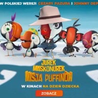 Plakat reklamujący premierę bajki „Jurek Maskonurek: Misja Puffinów”