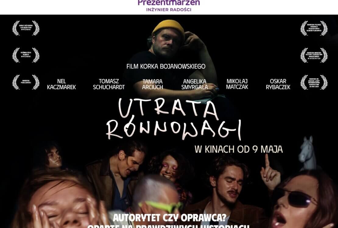 Plakat z premierą filmową Utrata Równowagi