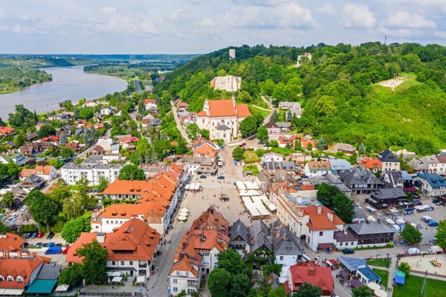 Kazimierz Dolny z lotu ptaka