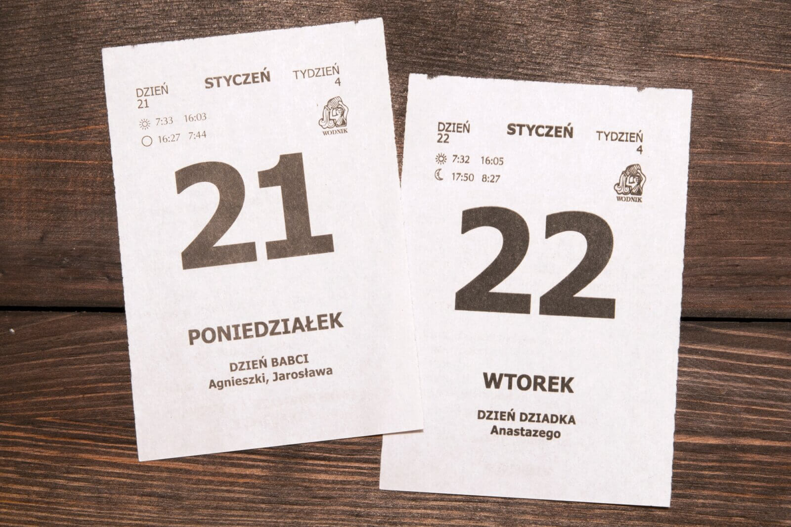 Dzień babci i dziadka. Kalendarz