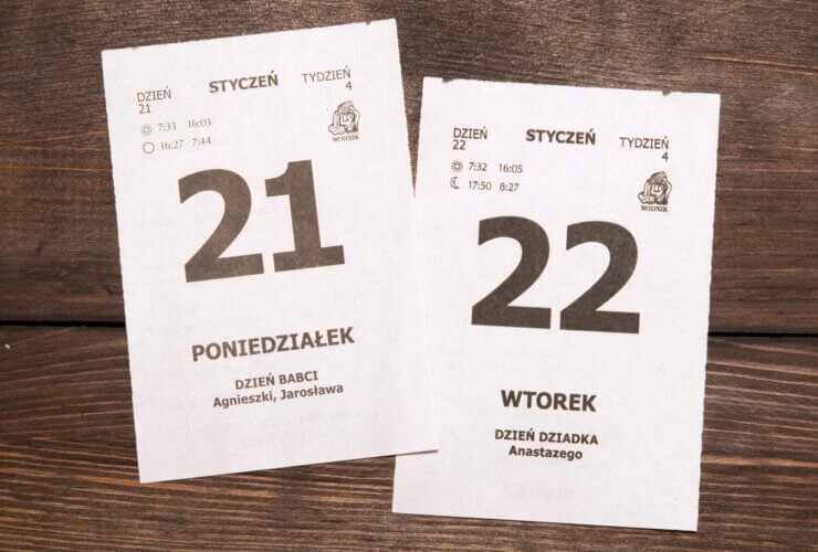Dzień babci i dziadka. Kalendarz
