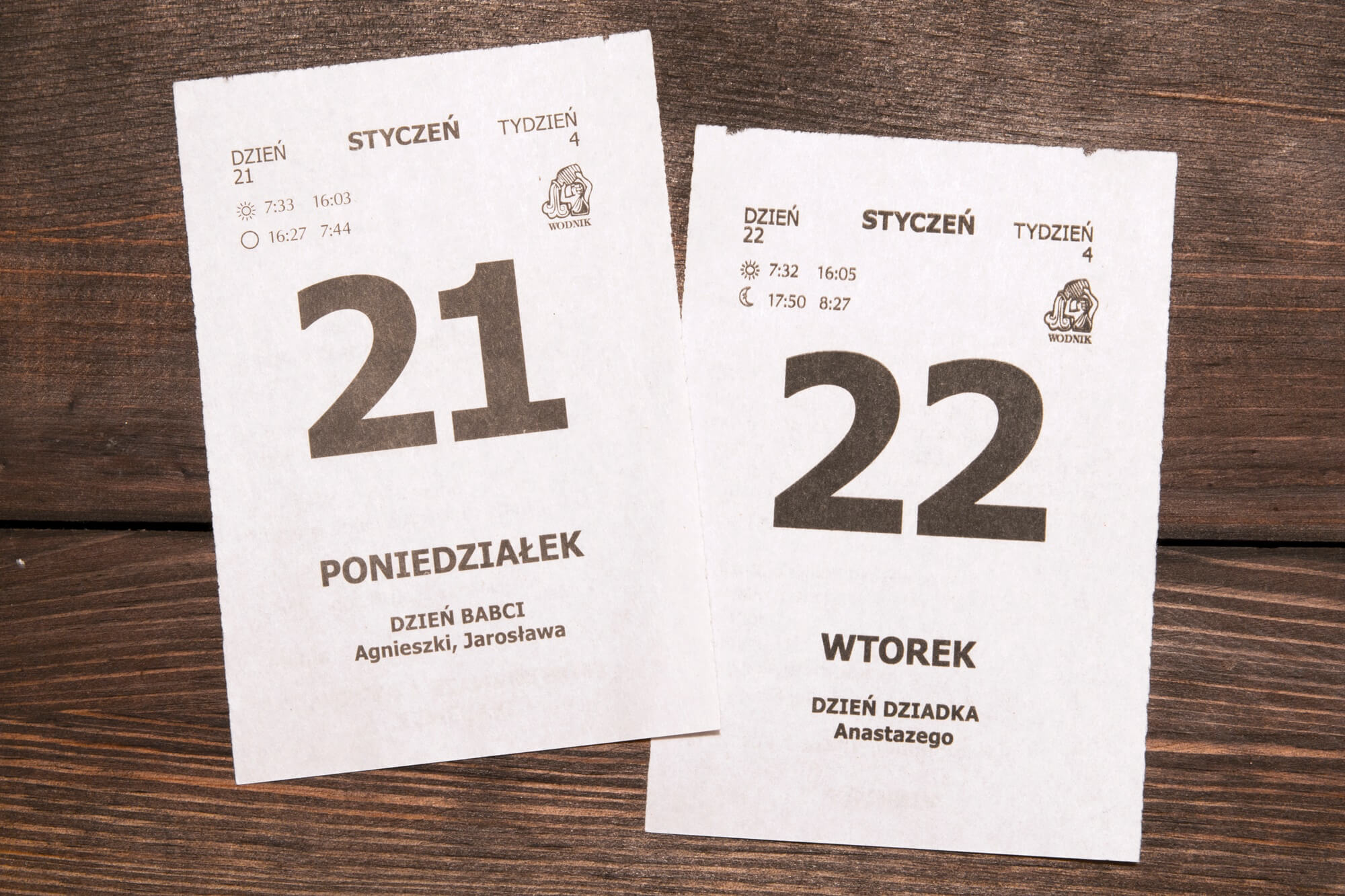 Dzień babci i dziadka. Kalendarz