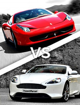 Jazda Aston Martin DB9 vs Ferrari Italia (458)