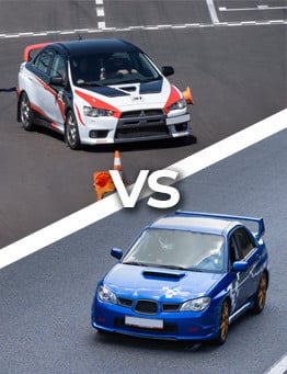 Pojedynek Tytanów – Subaru Impreza vs Mitsubishi Lancer