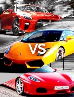 Jazda Lamborghini vs Ferrari vs Nissan