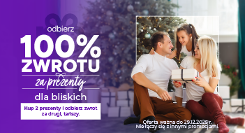 100% zwrotu - promocja świąteczna