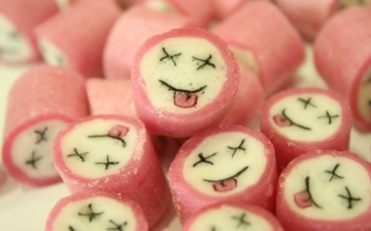 Różowo-białe cukierki